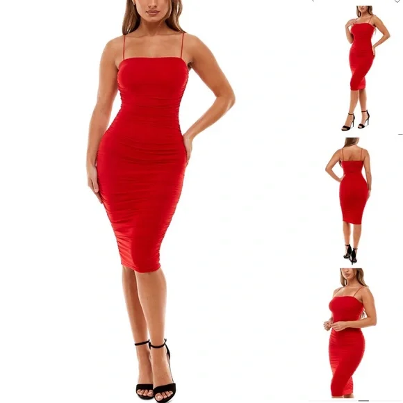 B Darlin | Dresses | Bodycon Mesh Ruched Tube Dress | Poshmark